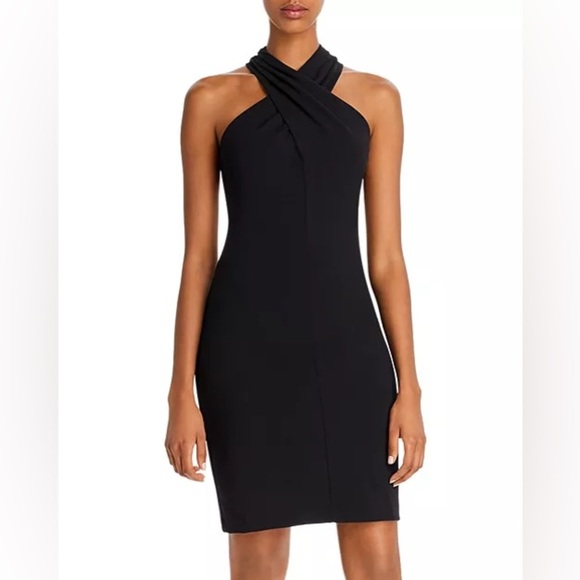 NWT Eliza J Crisscross High Neck Dress Size 10 - Picture 1 of 11
